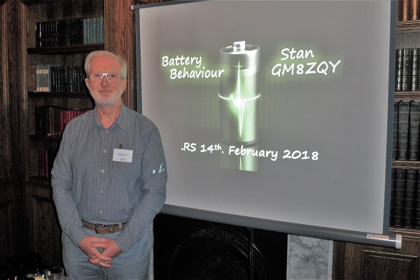 Wed 14 February 2018 – Battery Types & Behaviours – Stan Frey GM8ZQY